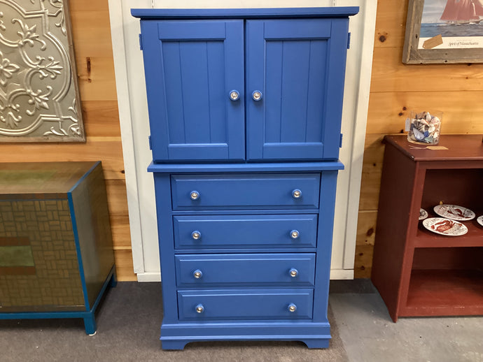 Blue Painted Wardrobe 32x16x61h