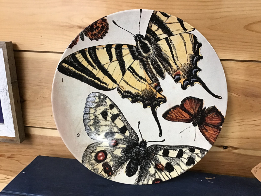 Vintage Butterfly Melamine Serving Platter 16