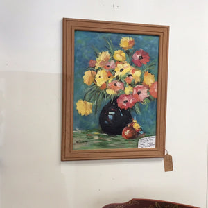 Original Oil "Flowers for Doris" by M. Grainger 22x28
