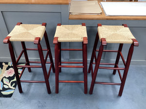 Grass Seat Stool 31" Set of Three