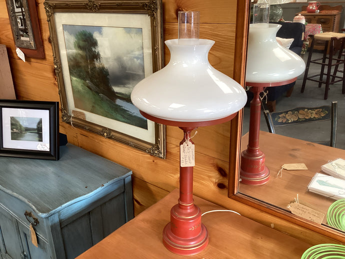 Vintage Red Lamp Glass Shade