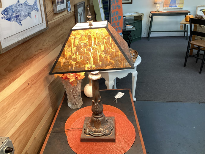 Table Lamp with Mica Shade with Scenes 28