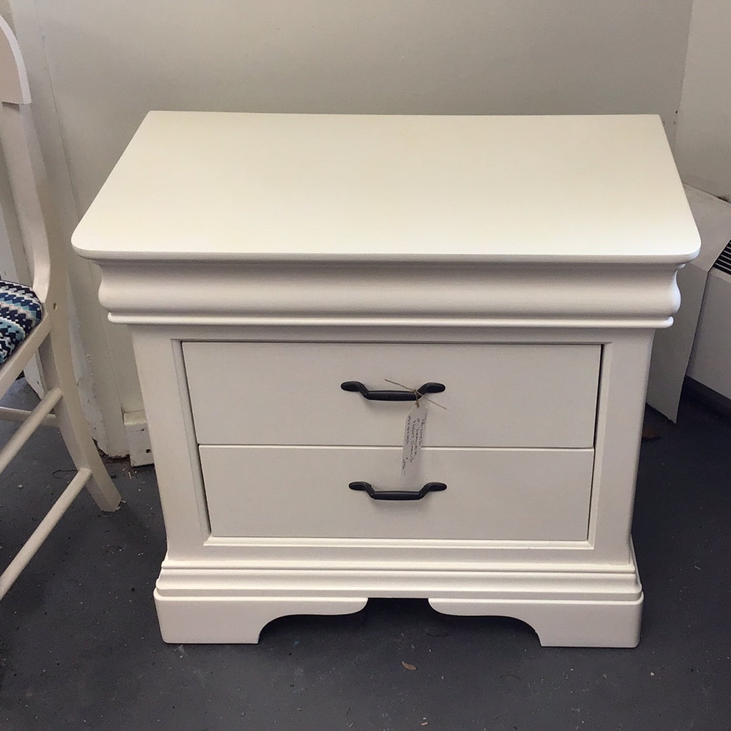 Painted 2 Drawer Night Stand 26x16x25h