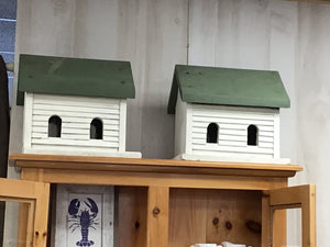 Purple Martin Birdhouse White with Green Roof