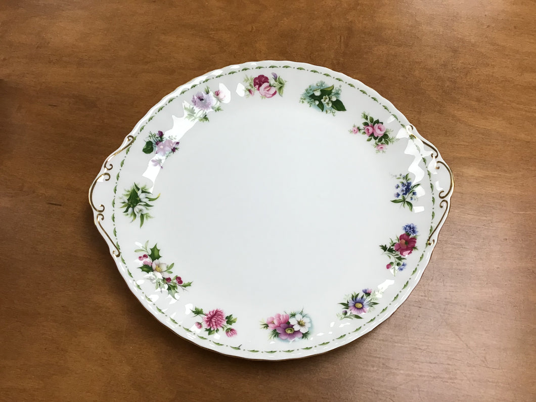Royal Albert Flower of the Month Cake Plate