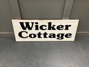 Vinatge Sign "Wicker Cottage" 34x13