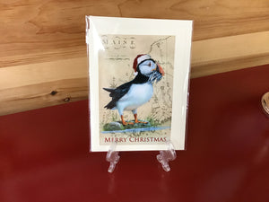 Christmas Puffin Notecard - P. Pendergast