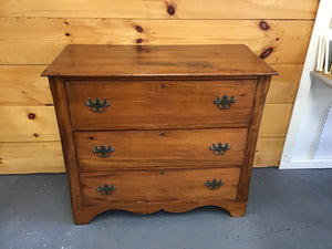 Antique Pine 3 Drawer Dresser 36x31x17d