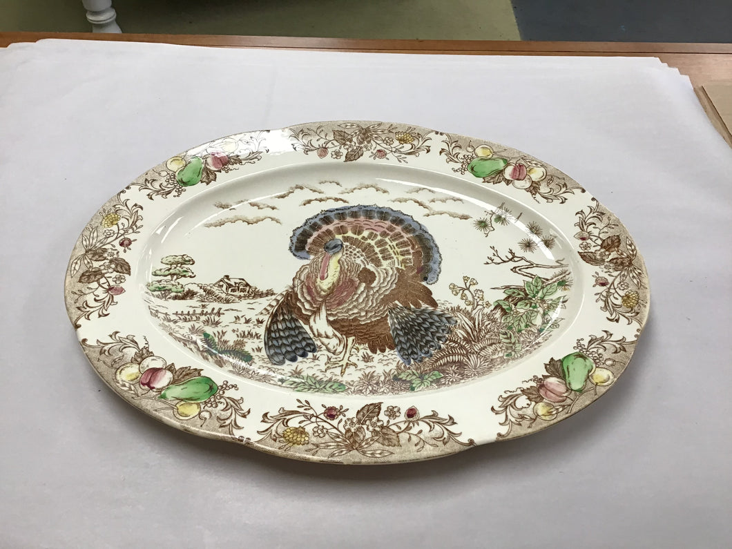 Vintage Turkey Platter Japan 18x14