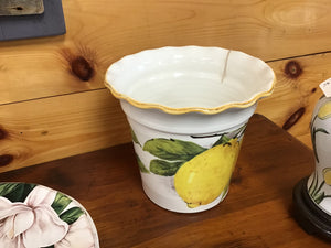 Lemon Decocrated Flower Pot Italy 8"