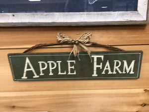Apple Farm Wood Sign 24"