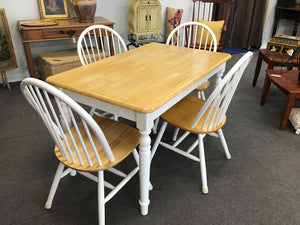 Butcher Block Table & 4 Chairs 48x30