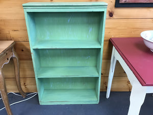 Green Distressed Bookcase 27w x 42h x 8d