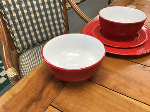 Royal Norfolk Red Cereal Bowls- Set 6