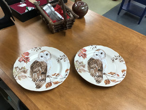 Harvest Spice Owl Plate 8.5"