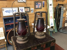 Load image into Gallery viewer, Vintage Dietz Red Glass RR Lantern