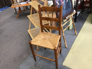 Small Ladder back chair Rush seat