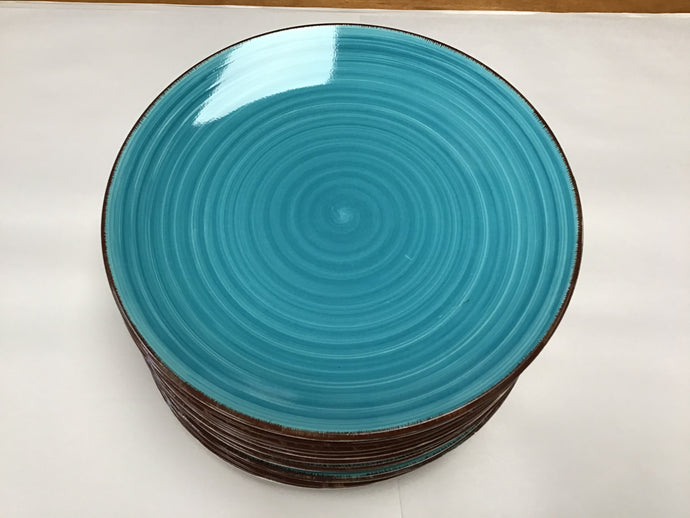 Royal Norfolk Teal Swirl Dinner Plate