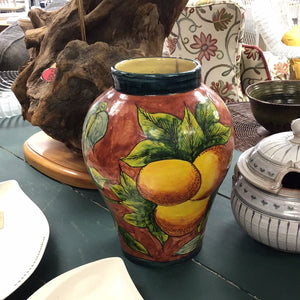 Hand Painted Vase Mexico 12"