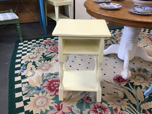 Pale Yellow Side Table 16x13x28