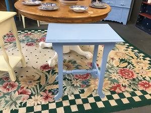 Blue Painted  Side Table 16x23x27