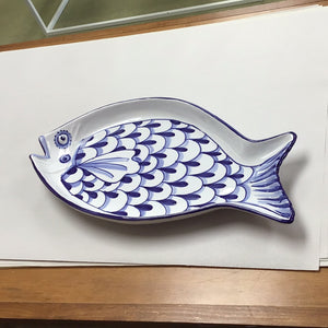 Blue & White Fish Platter Italy 17"
