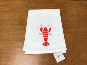 Lobster Cotton Tea Towel  27" Square