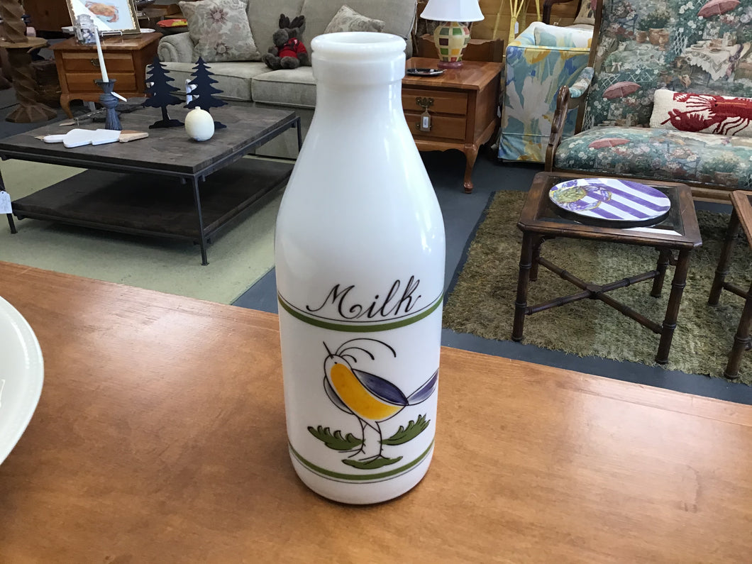 Vintage Painted Milk Bottle Italy