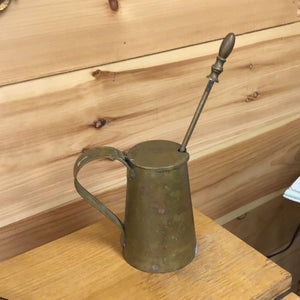 Antique Brass Smudge Pot w/ Starter Wand