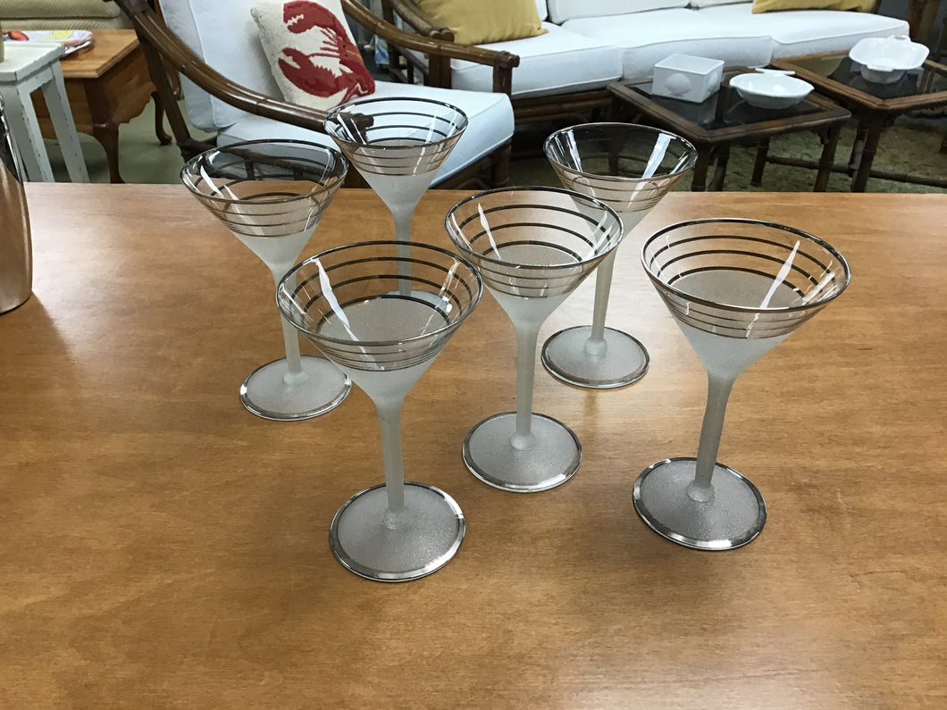 MCM Frosted Cordial Glass set 6