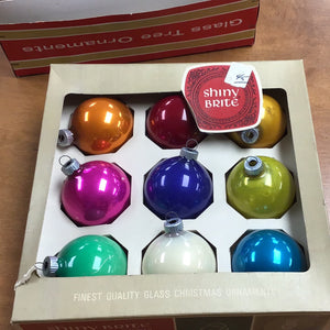 Vintage Shiny Brite Glass Balls box 9