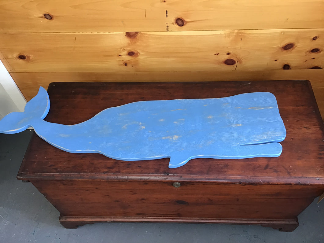 CF Wood Whale Wall Art 43” Treasure Map Blue