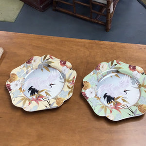 Set Six Spode Japanese Heron Plates