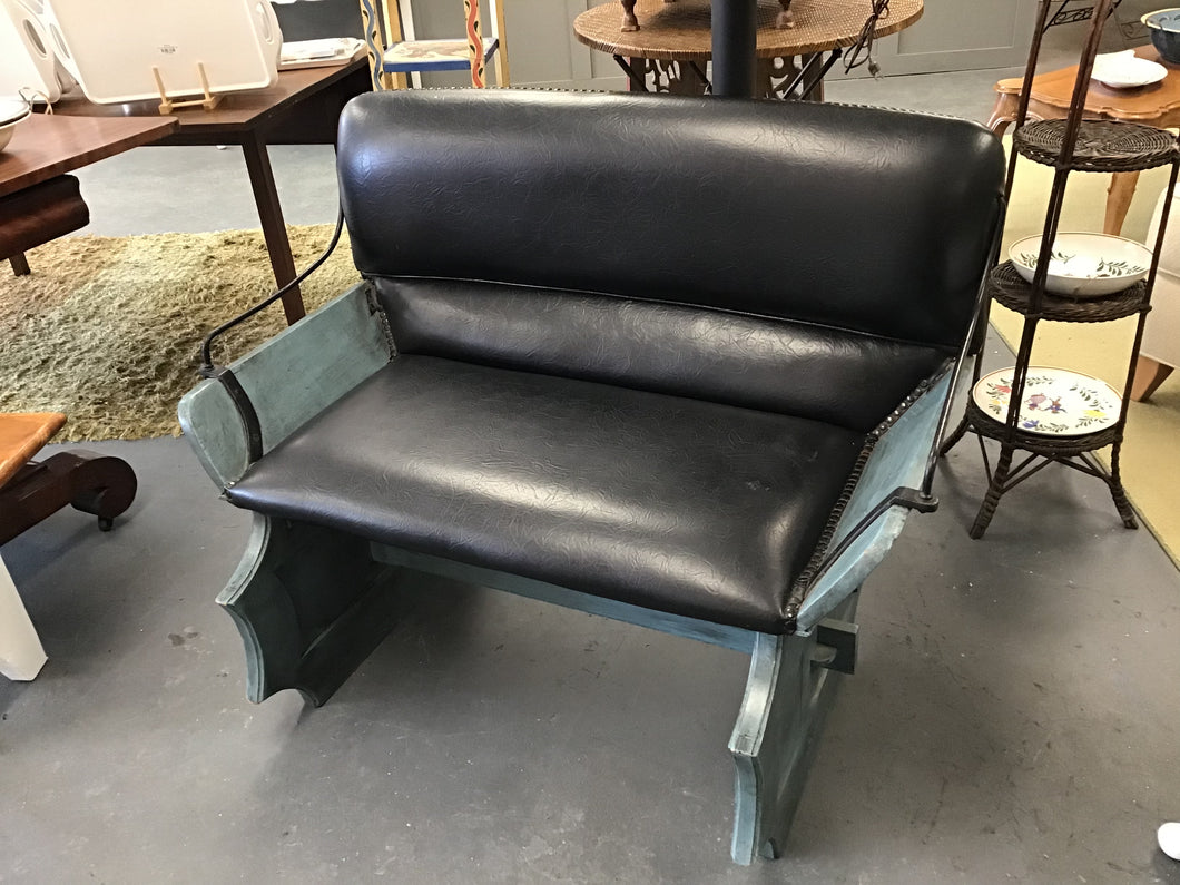 Faux Leather Blue Buggy Seat