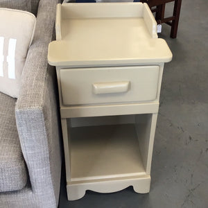 Tan End Table with Drawer