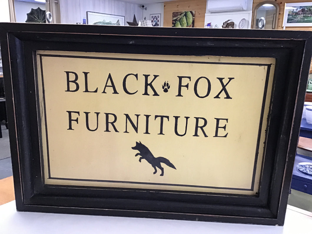 Vintage Black Fox Sign