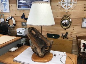 Vintage Maine Driftwood Table Lamp 36"