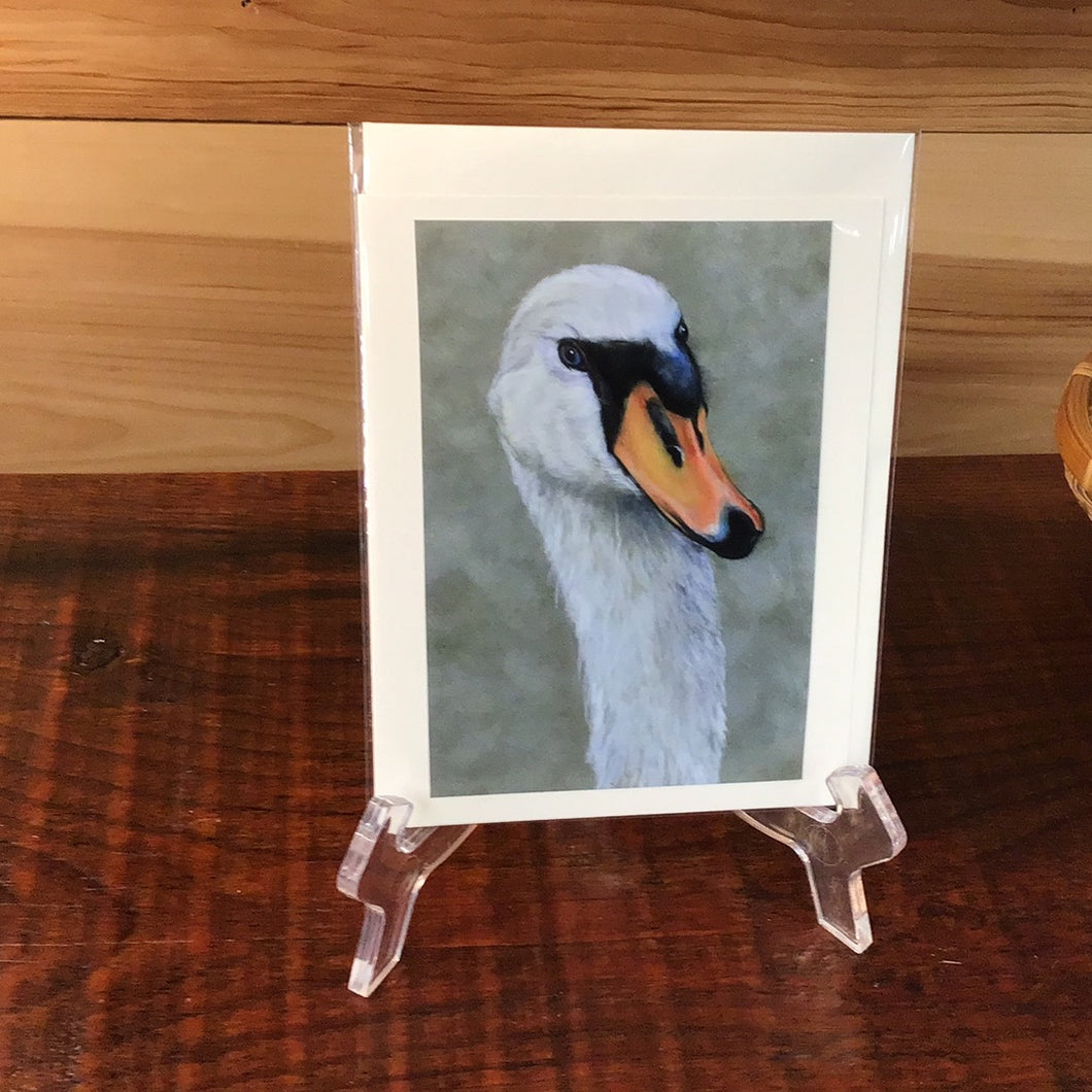 Swan Notecard - P. Pendergast