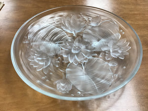 Verlys Glass Frosted Water Lily Bowl