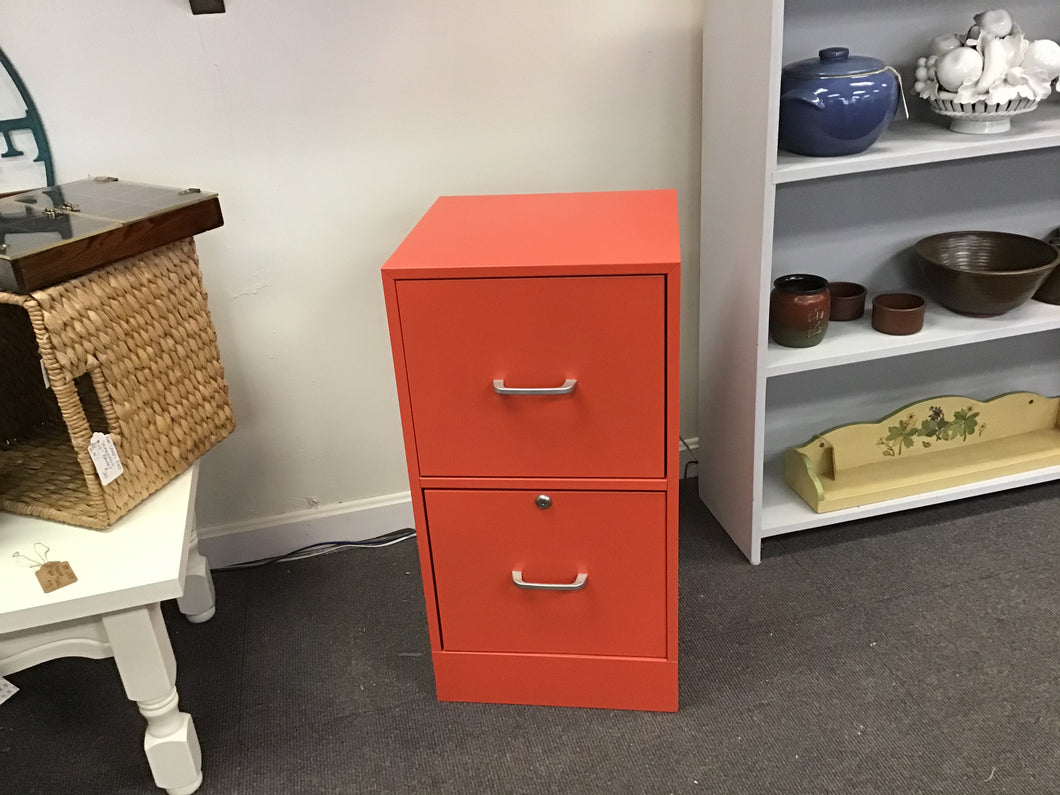 Retro Orange File Cabinet