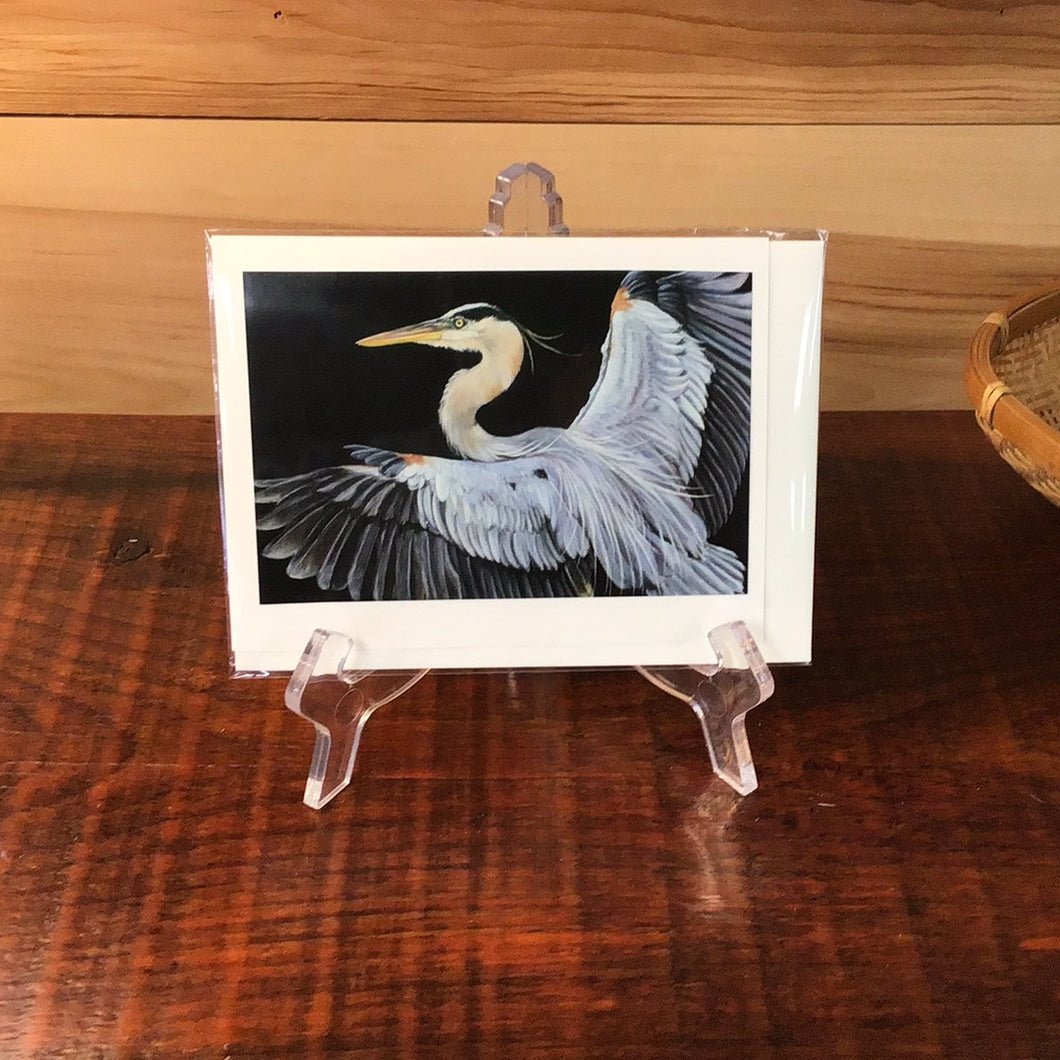Great Blue Heron Notecard - P. Pendergast