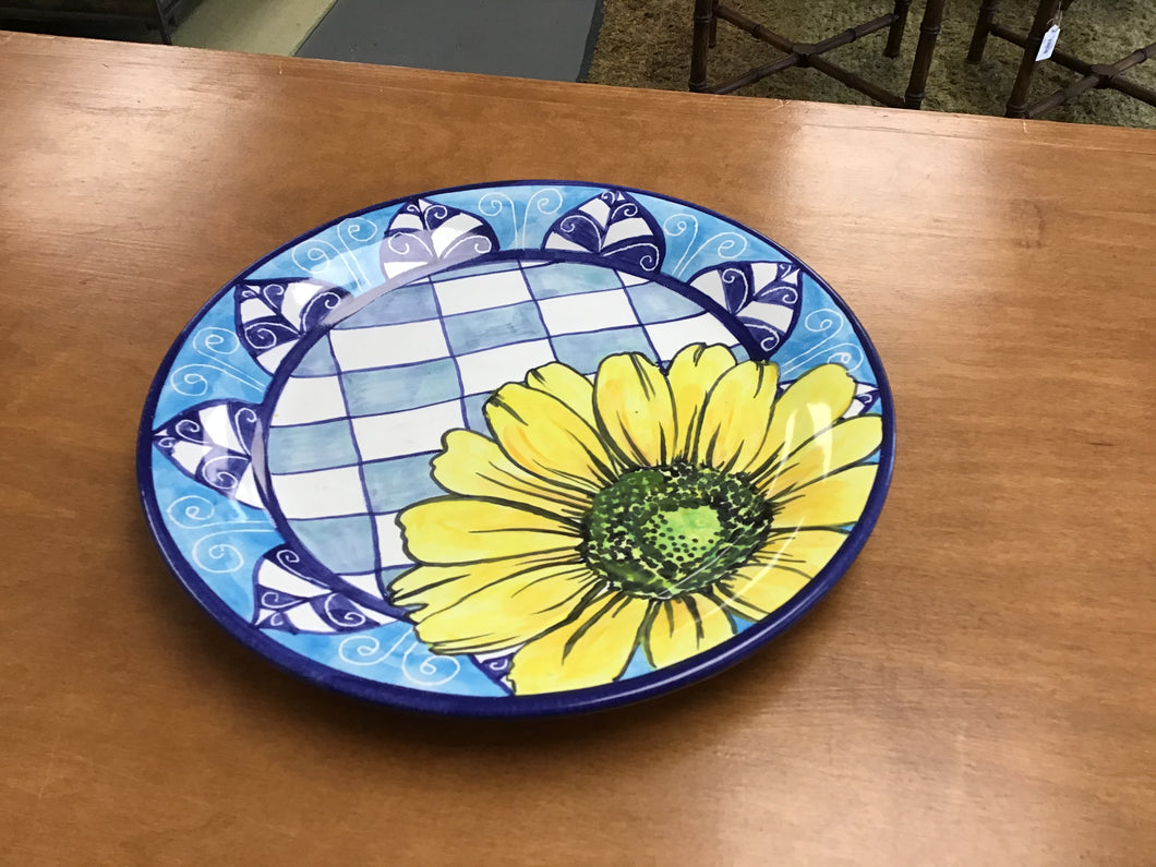 Damariscotta Pottery Sunflower Plate 10”