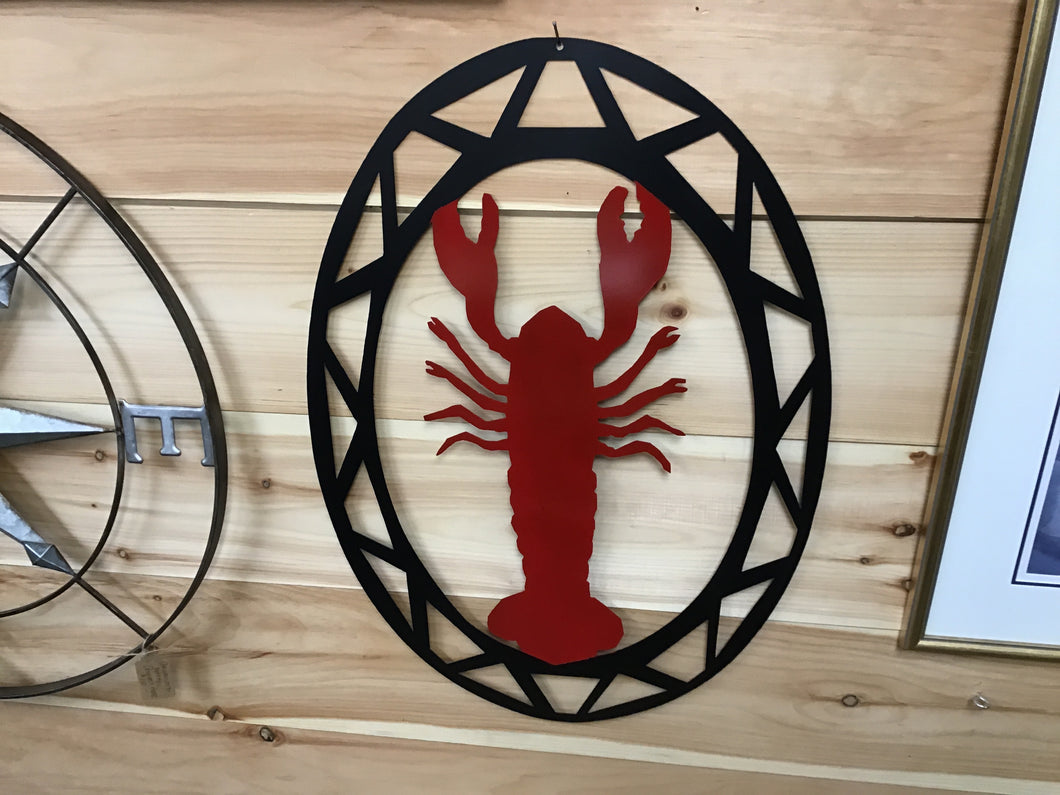 Large Oval Red Lobster  30”