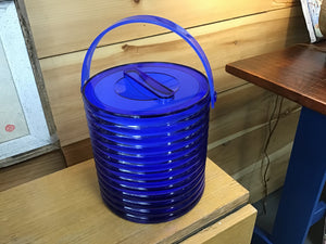 MCM Cobalt Lucite Ice Bucket