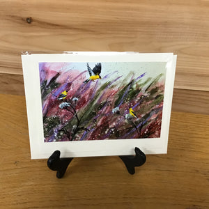 Yellow Finches Notecard - P. Pendergast