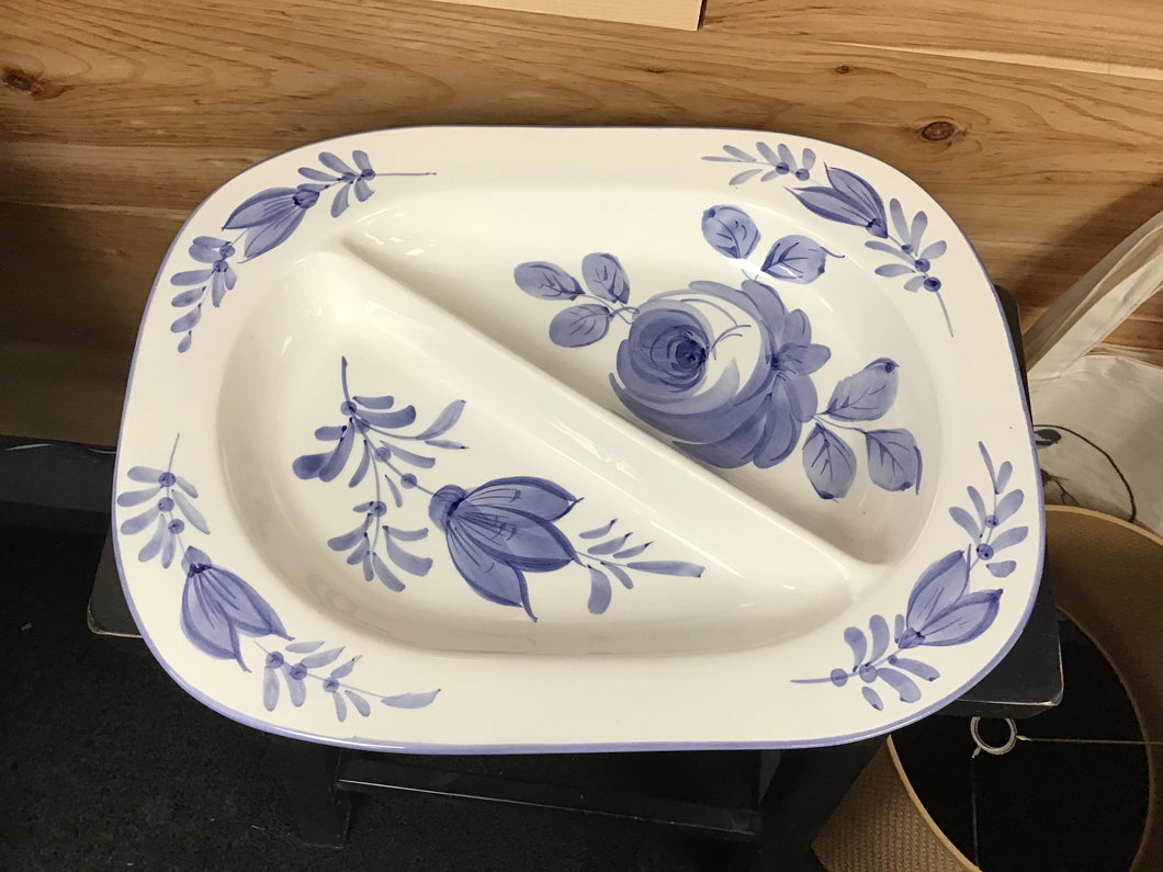 Pizzato Blue & White Divided Platter