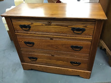 Load image into Gallery viewer, Vintage Oak Dresser 3 Drawer