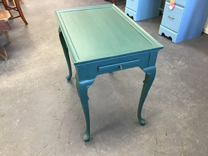 Green Painted Table with Pullout Tabs