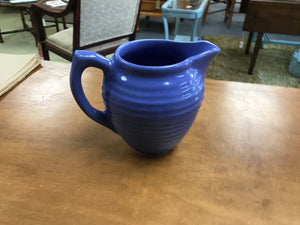 Vintage Blue Pottery Pitcher 5”