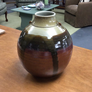 Round Art Pottery Vase 9”